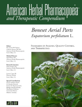 American Herbal Pharmacopoeia Publishes Boneset Monograph and Therapeutic Compendium